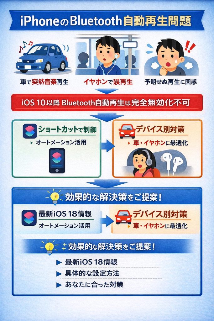 iPhoneとBluetooth接続時の自動再生をオフ2