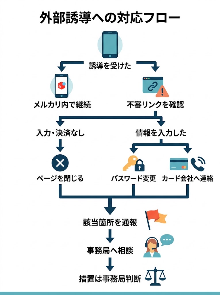 外部誘導への対応フロー
